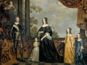 格裡特 範 弘索斯特 Frederick Hendrick, Prince of Orange, with His Wife Amalia van Solms and Their Three Youngest Daughters 格裡特 範 弘索斯特 Frederick Hendrick, Prince of Orange, with His Wife Amalia van Solms and Their Three Youngest Daughters
